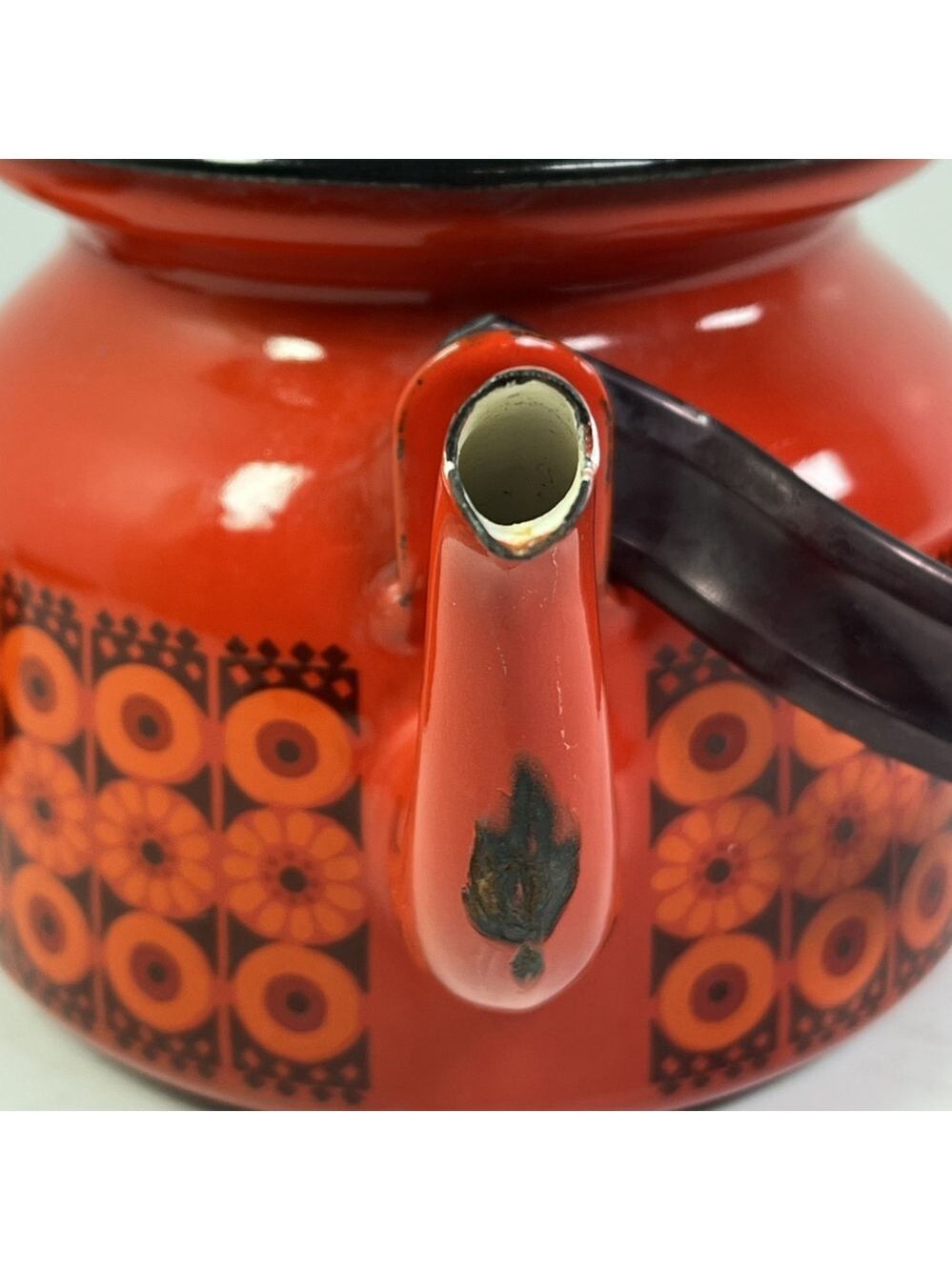 Enamel Kettle Finel Kaj Franck Arabia "Kehrä" Coffee /Tea Pot Finland **READ - Picture 12 of 16